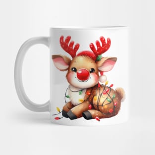 Christmas Red Nose Deer Mug